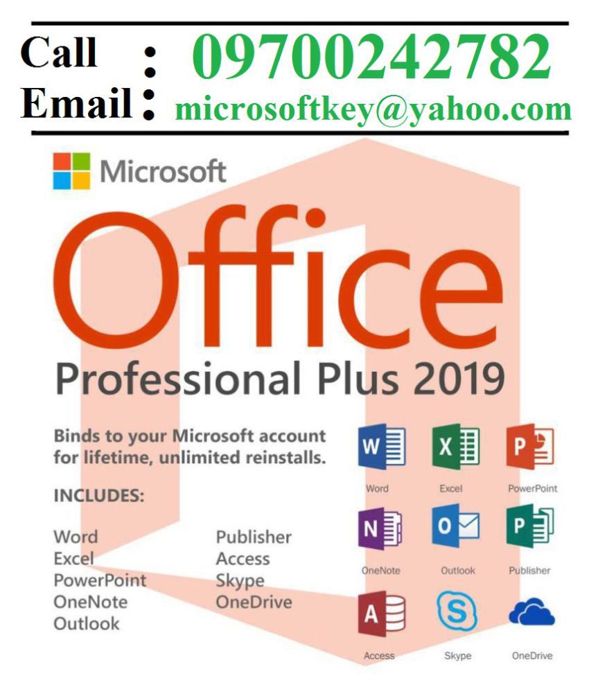 Microsoft Office 2019 Professional Plus Genuine Retail License