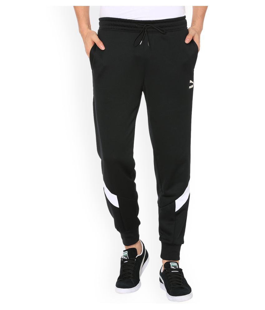 puma essentials skinny fit joggers in black