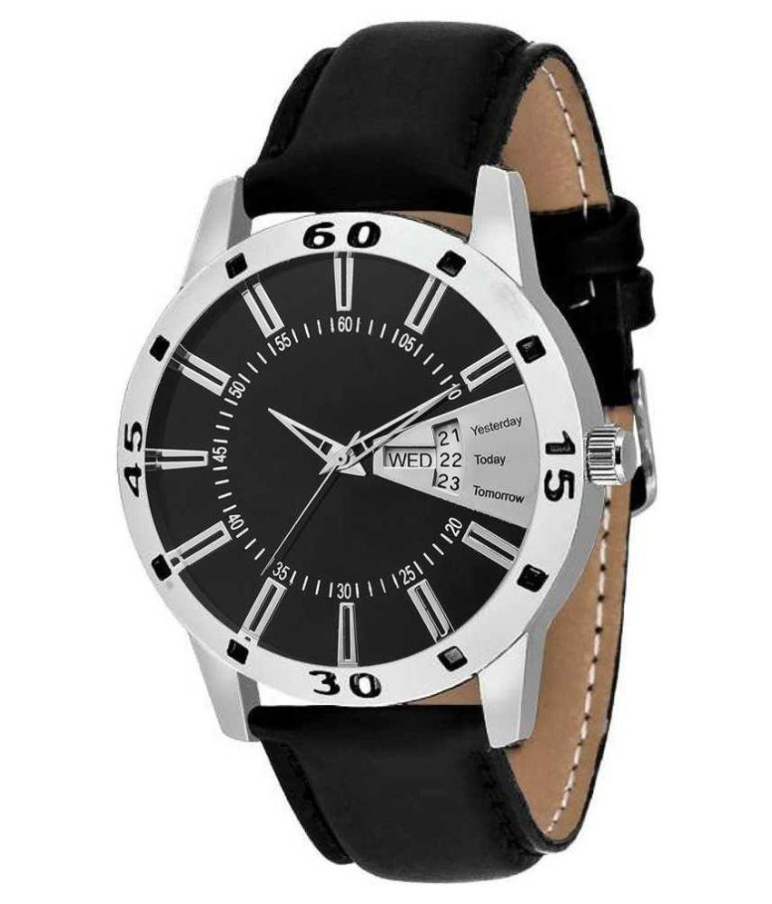     			newmen 2022-BK Day and Date Leather Analog Men's Watch