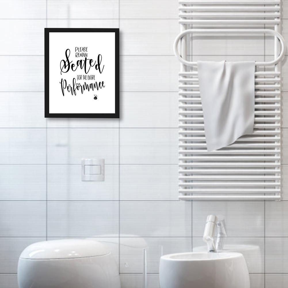4pcs Funny Bathroom Quotes Sign Stickers Typography Unframed 4pcs Funny Bathroom Quotes Sign Stickers Typography Unframed