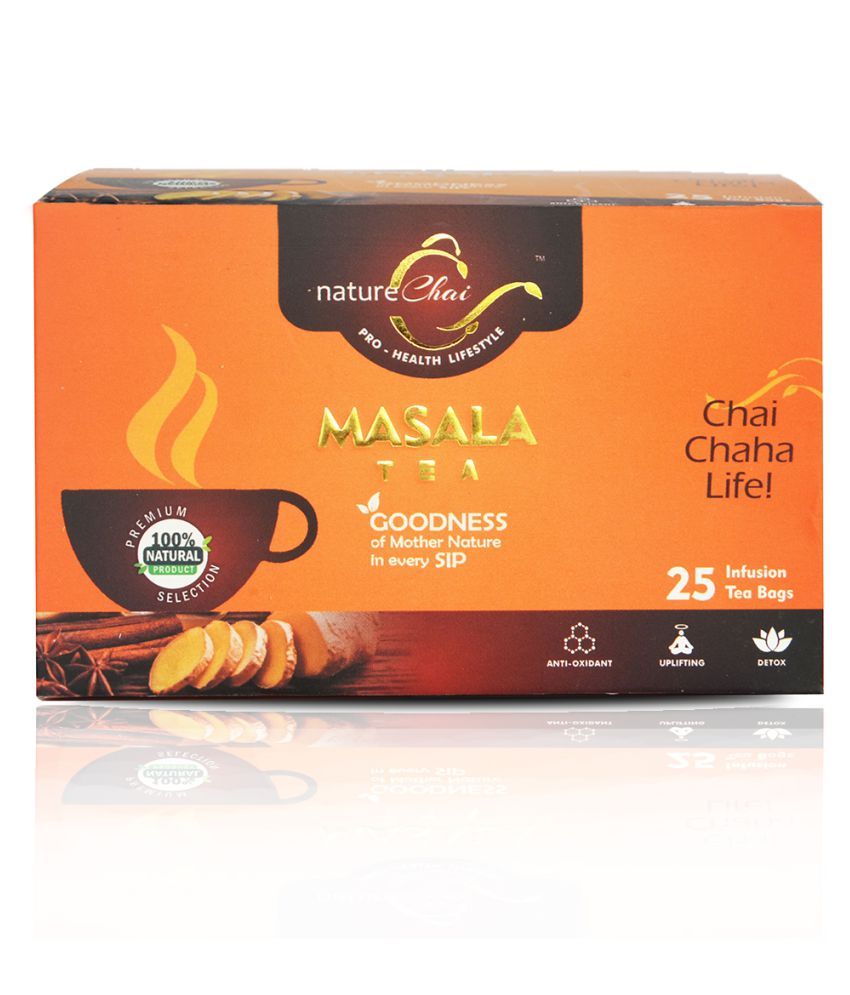 Nature Chai Masala Green Tea Bags 25 no.s Pack of 3 Buy Nature Chai Masala Green Tea Bags 25 no