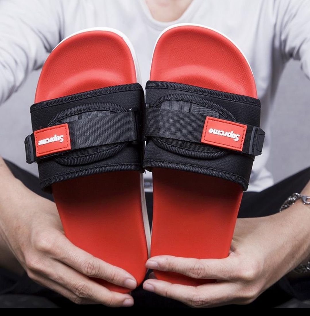 red supreme slippers