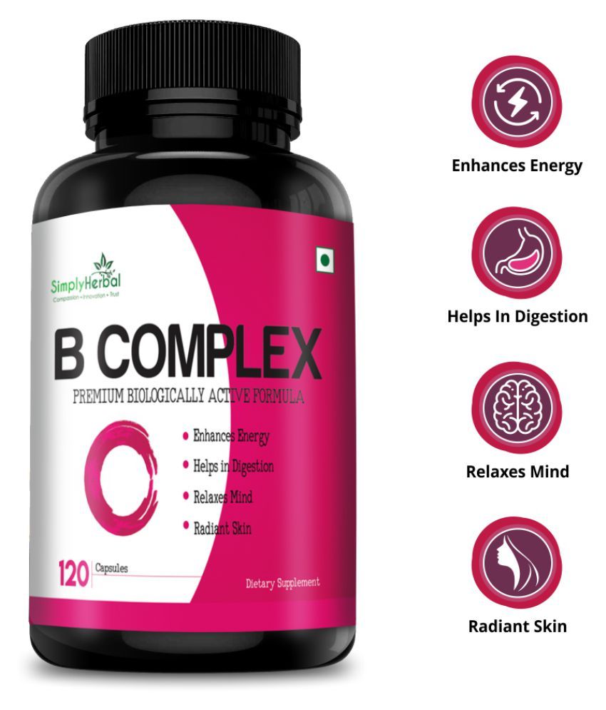 Simply Herbal Simply Herbal B Complex 120 No.s Multivitamins Capsule ...