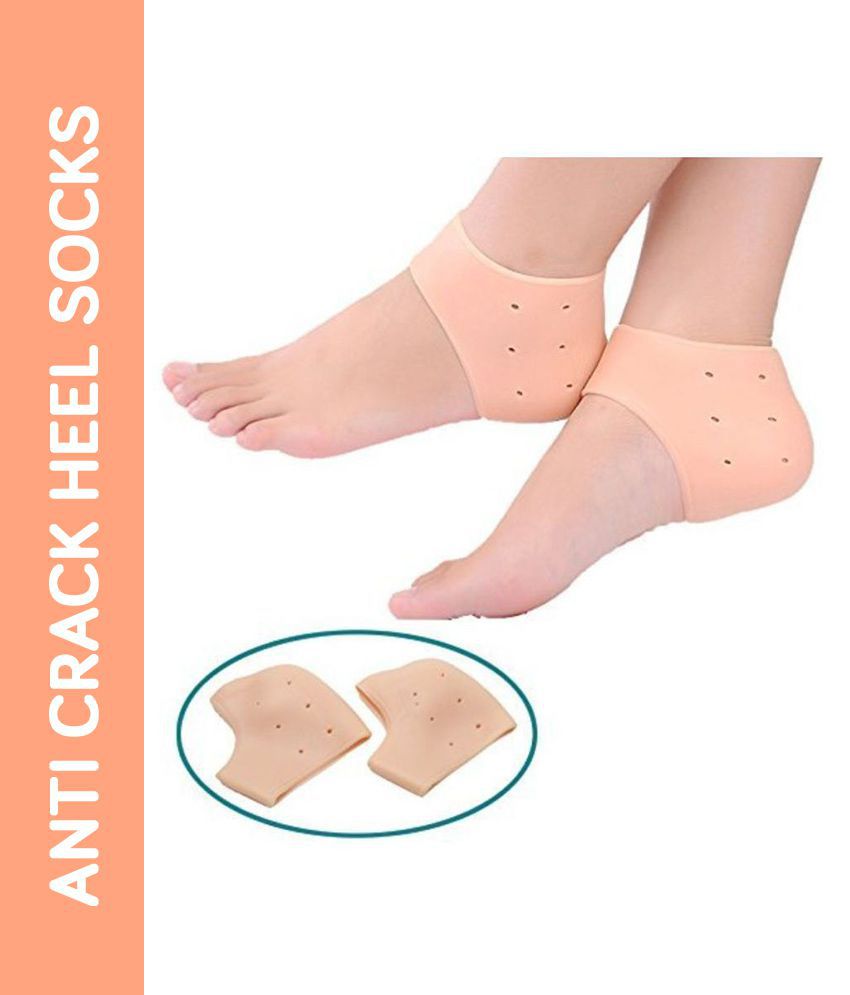     			VRUTTI ENTERPRISE Silicone Heel Protector Anti-crack Pad Socks Free Size