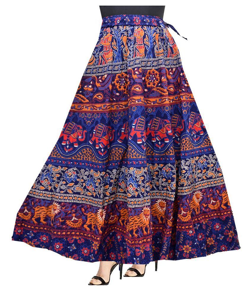 Elegant Men Frionkandy Cotton A-Line Skirt - Blue - 33-36 2025 at ShopCircuit | ONDC