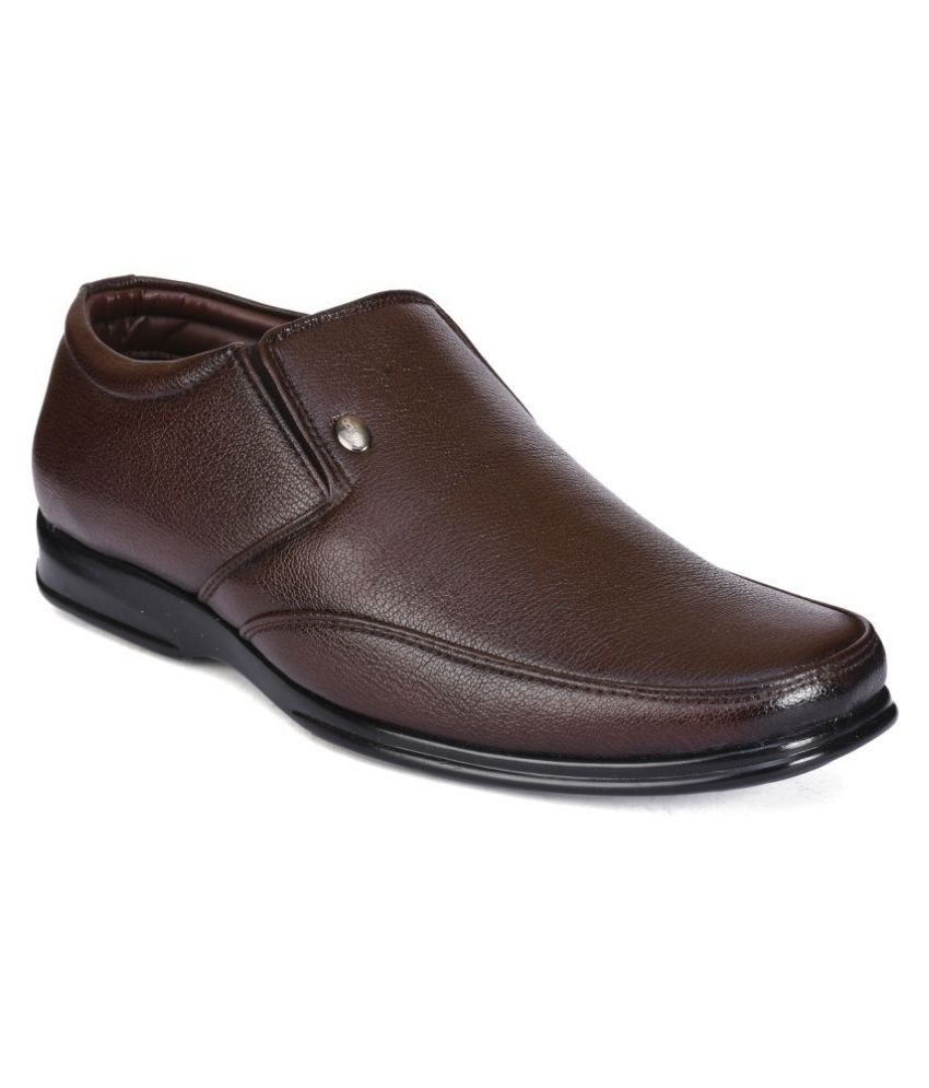     			Action Slip On Brown Formal Shoes