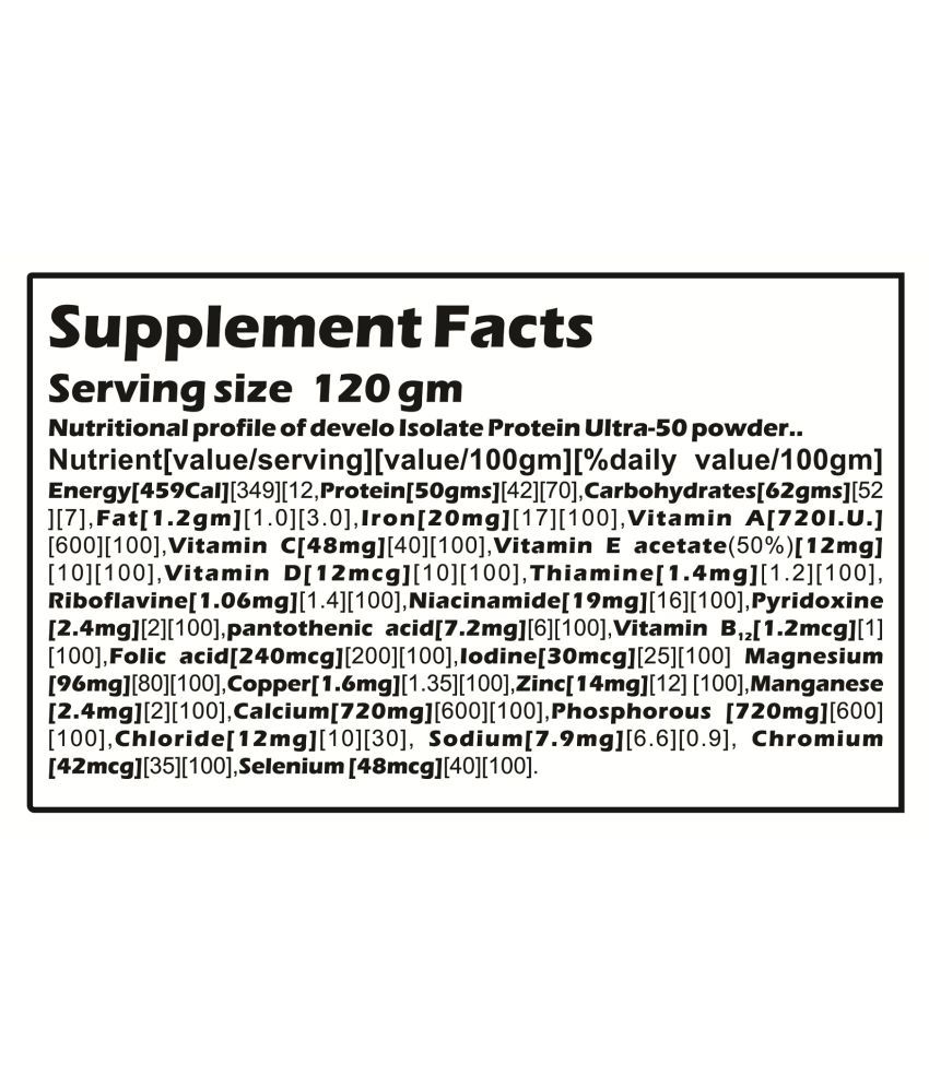 DEVELO ISOLATE SOY/MILK/WHEY PROTEIN POWDER SUPPLEMENT FOR GYM GOLD