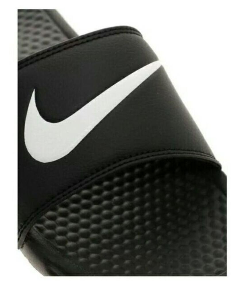 nike slippers black and gold