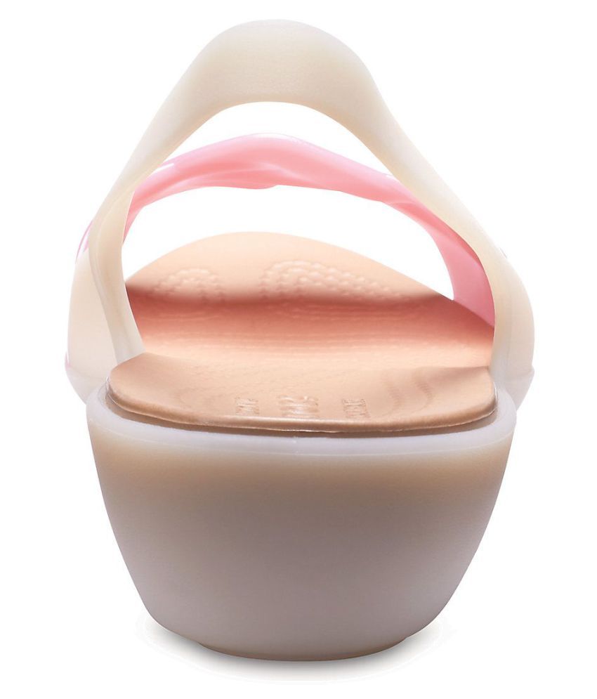 cream color crocs