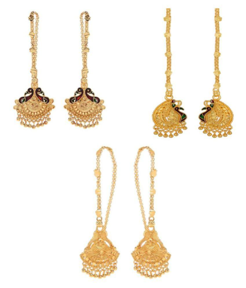 Pure Ethnic Kanchain EarStuds in Golden 
