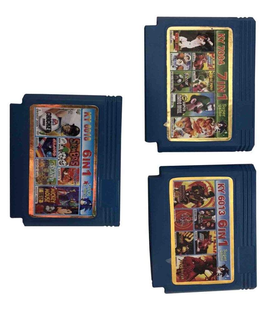 Buy PTCMart 8 Bit Tv Video games cassette mix numbers set of 3 ( PC