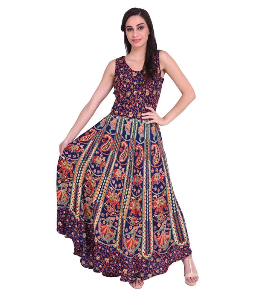     			Rangun Cotton Multi Color Regular Dress