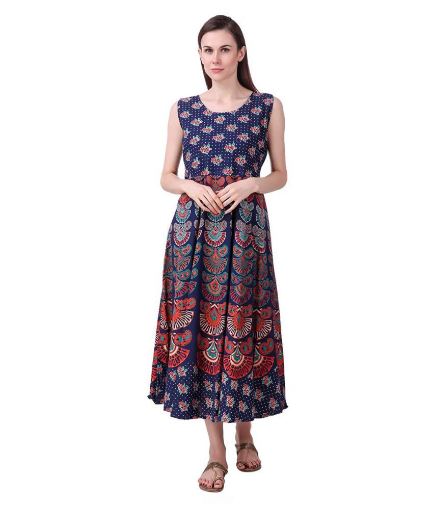 Rangun Cotton Multi Color Regular Dress