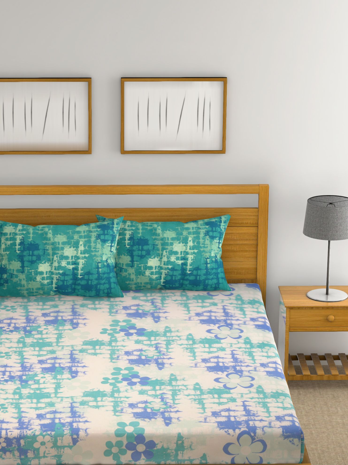 Raymond Home Cotton Double Bedsheet with 2 Pillow Covers Buy Raymond