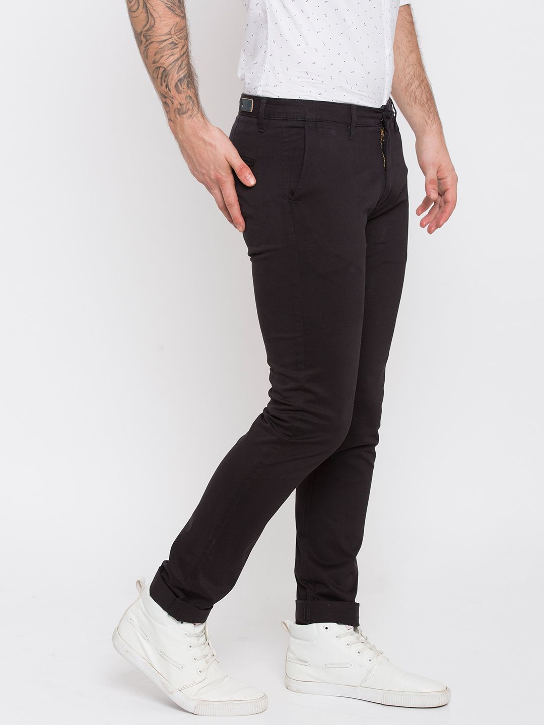 spykar slim fit cotton joggers