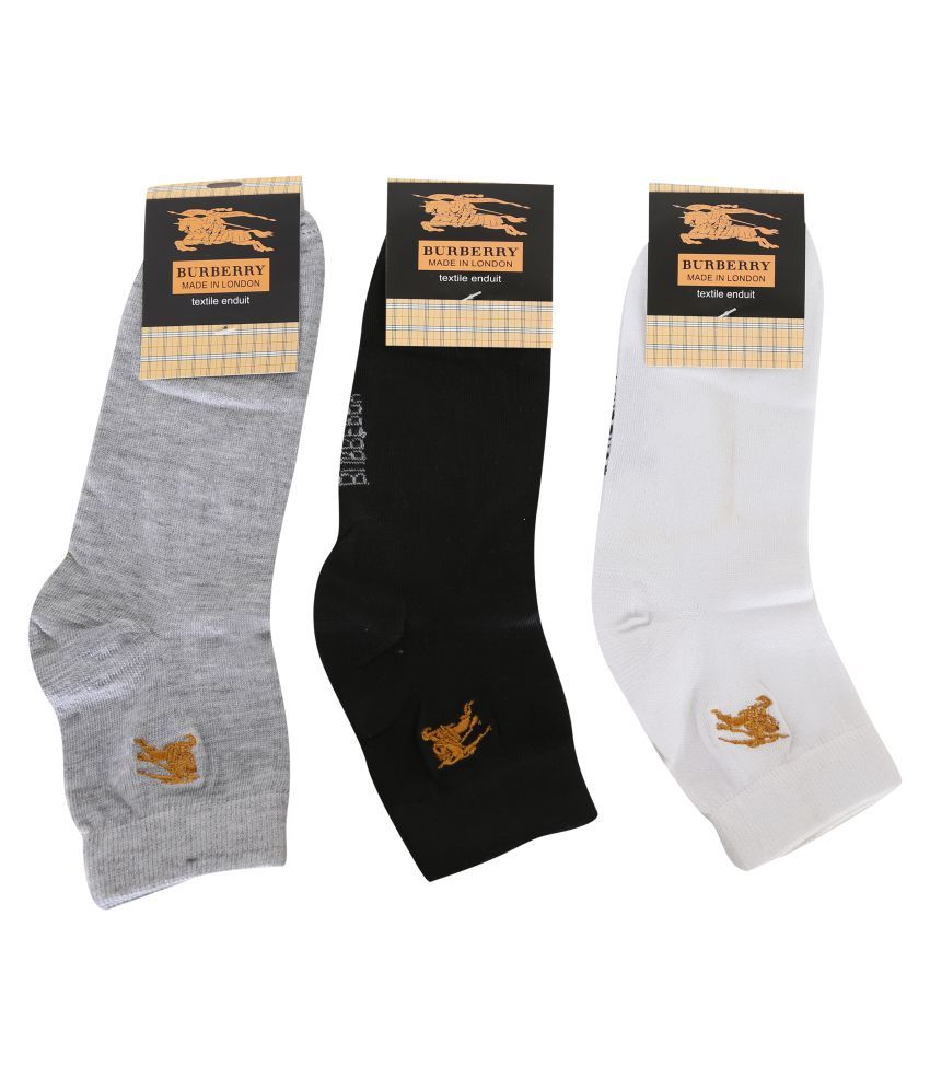 Burberry Multi Formal Ankle Length Socks Pack of 3: Buy Online at Low Price  in India - Snapdeal