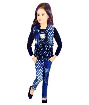 girls party wear jeans top