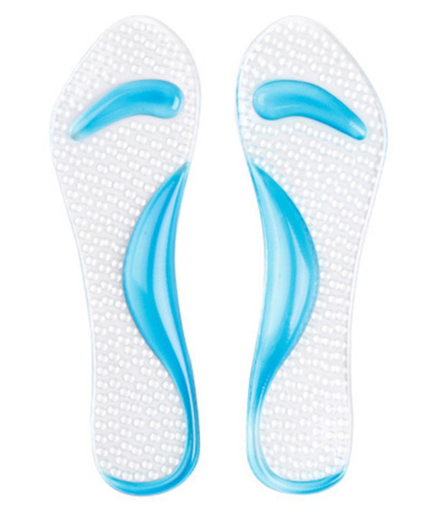 1 Pair Of Blue Transparent Flat Foot Pads Insoles: Buy 1 Pair Of Blue ...