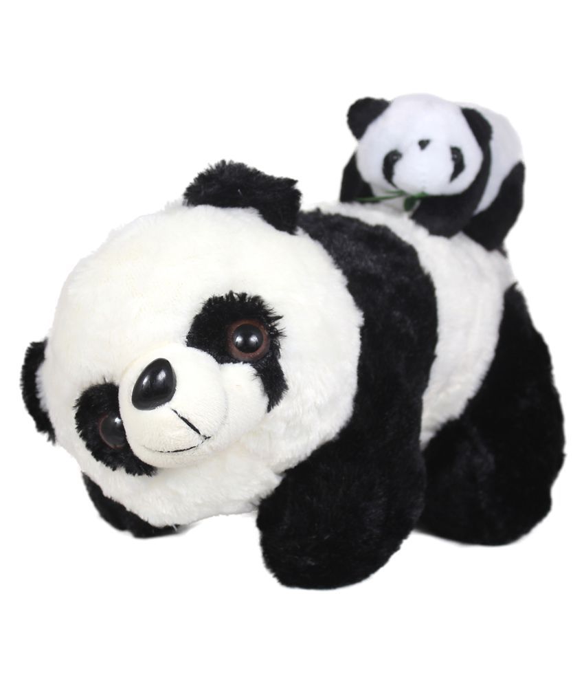     			Tickles Mother Panda with Baby Soft Stuffed Plush Animal Toy For Kids Gilrs Birthday Gifts Home & car Decoration (Color: Black & White Size: 26 cm )