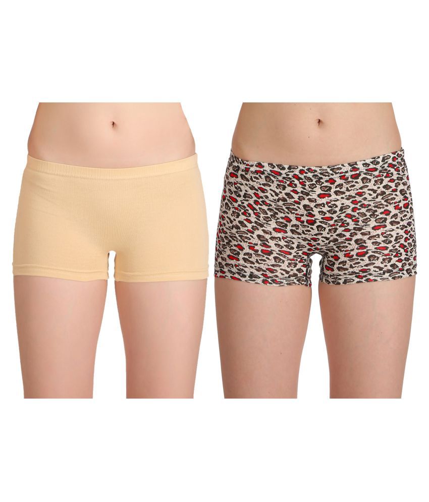     			Selfcare Pack of 2 Cotton Women's Boy Shorts ( Multi Color )