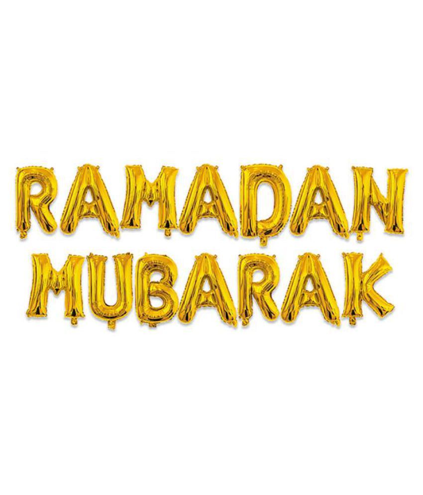 Eid Mubarak Rose Gold Letter Balloon Gold Foil Balloons For Muslim