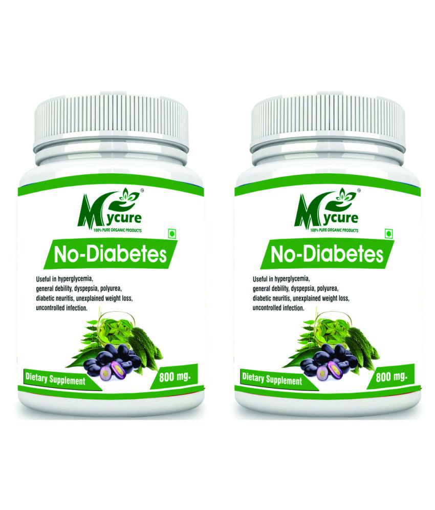 mycure Premium Quality No Diabetes Extract 800 mg Fat Burner Capsule Pack of 2