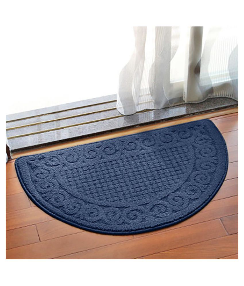 Decorative Rug Latex Back Non Slip Entrance Doorway Mat Half Moon