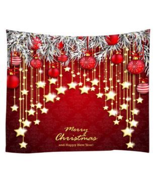 Tapestry Polyester Christmas Decorations Printed Fabric Holiday