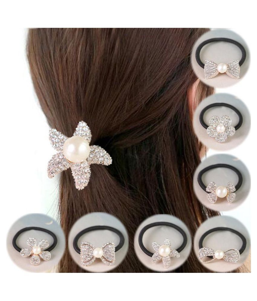 Crystal Hair Ties Rope Hairband Elastic Hair Bands Girls Hair Accessories  Gift: Buy Online at Low Price in India - Snapdeal