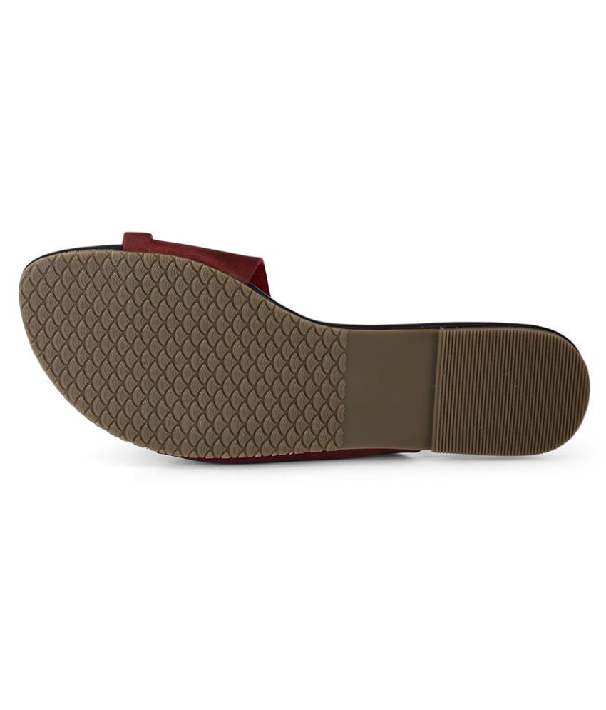 maroon pointed flats