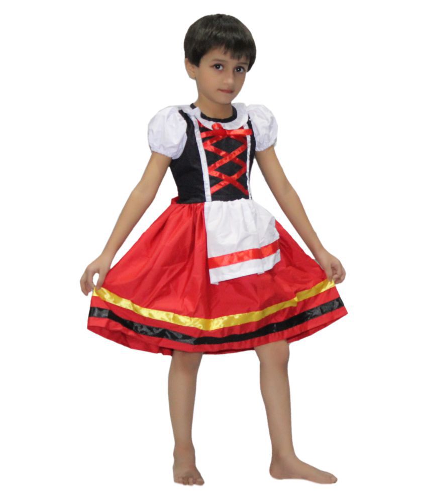     			Kaku Fancy Dresses German Girl Costume for Kids/Oktoberfest Beer Costume/Cosplay Costume for Girls/California Costume -Multicolor, 5-6 Years, for Girls