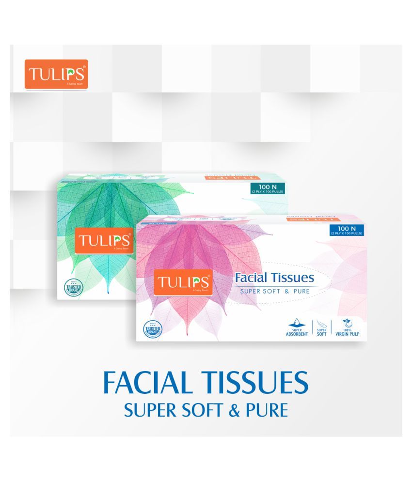 Buy Tulips Facial Tissues & Super Soft Dry Wipes ( 400 Pcs ) Pack of 4