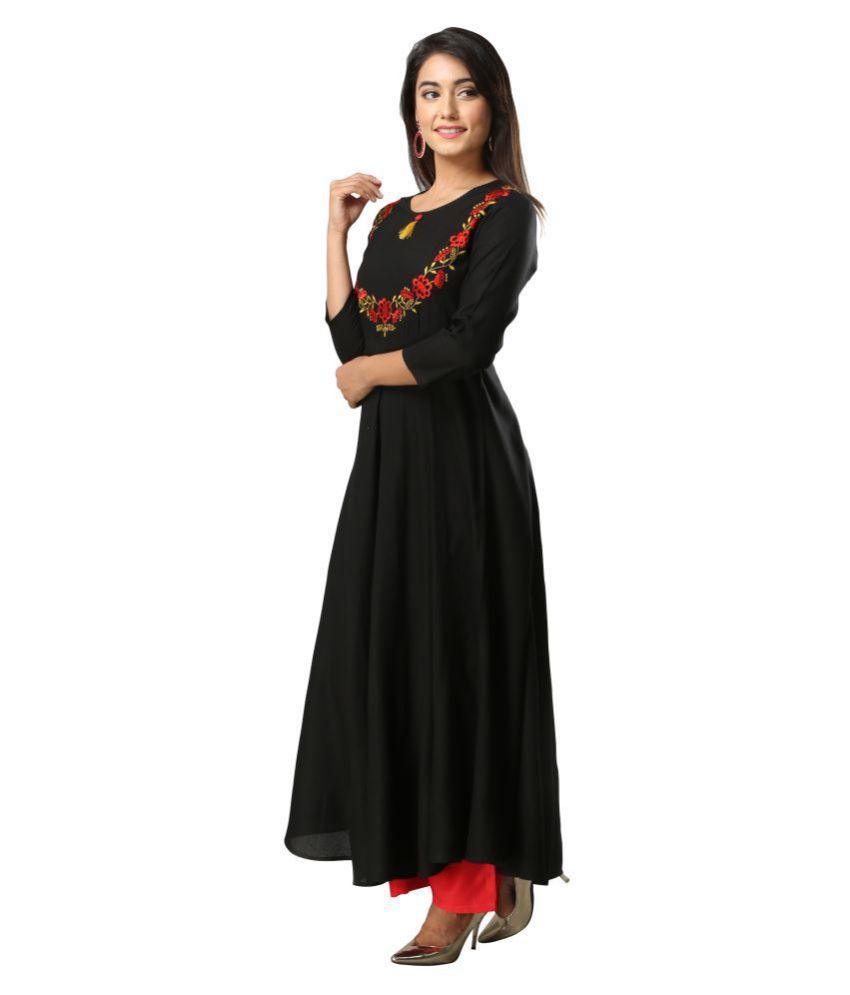 black full sleeve anarkali