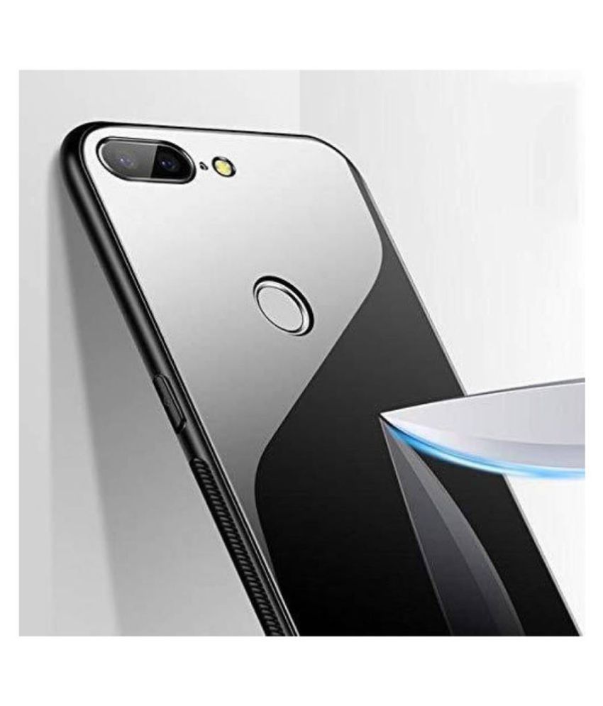 Xiaomi Redmi Y2 Glass Cover Kosher Traders Black 360° Luxurious Toughened Glass Back Case 6910