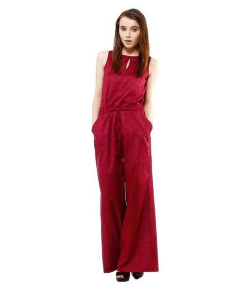 maroon jumpsuit