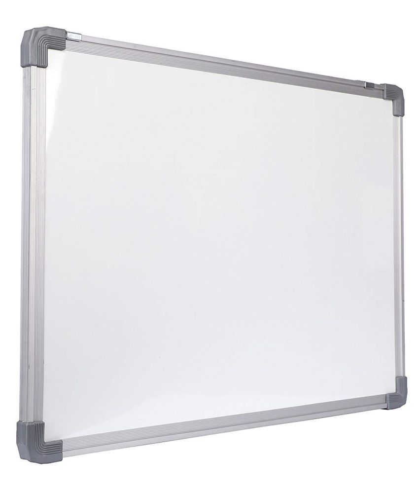 2 White Board Non-Magnetic Lightweight Aluminium Frame with 2 Duster