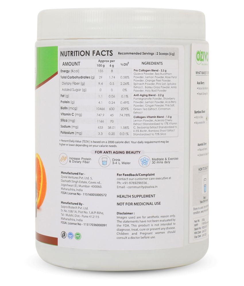 OZiva Oziva Plant based Collagen Builder Powder 250 gm
