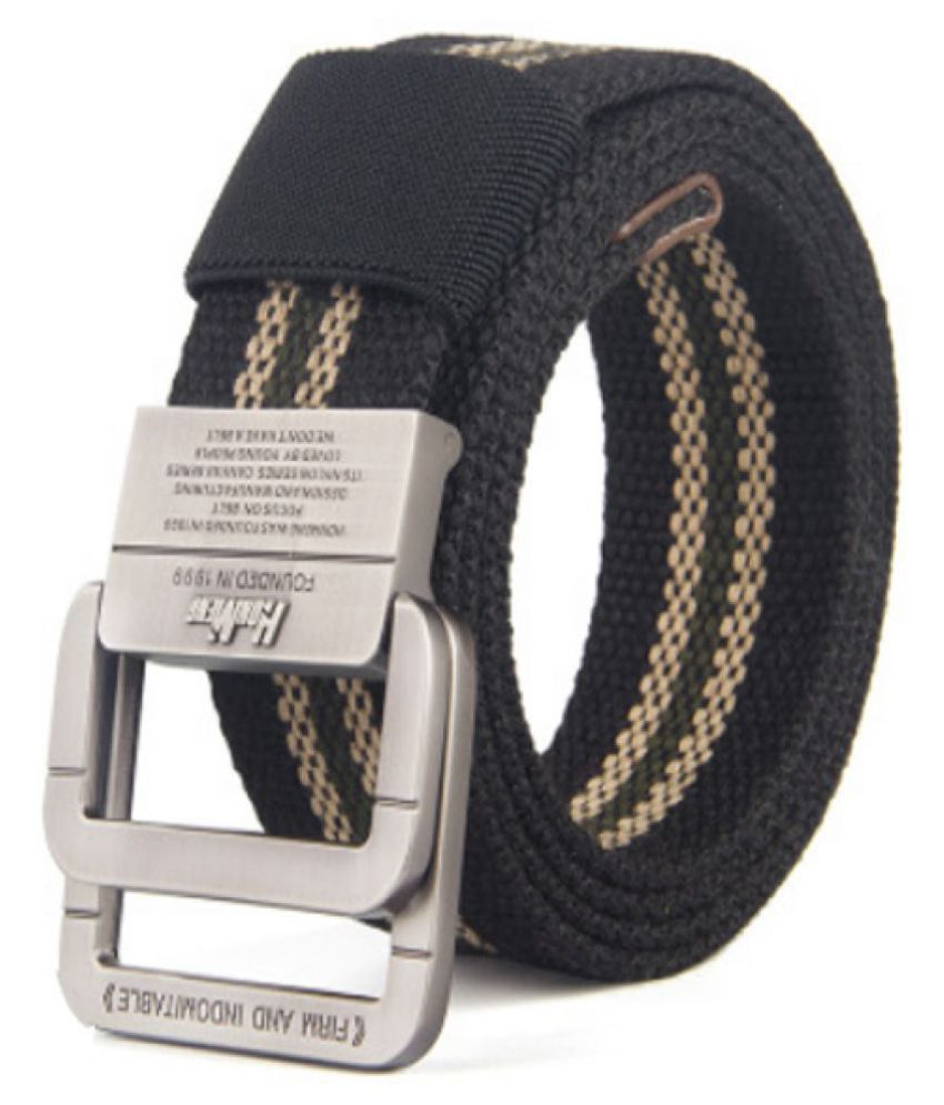 Max & Co Canvas Belt black themed print casual look Accessories Belts Canvas Belts 