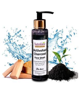 nutriglow charcoal face wash
