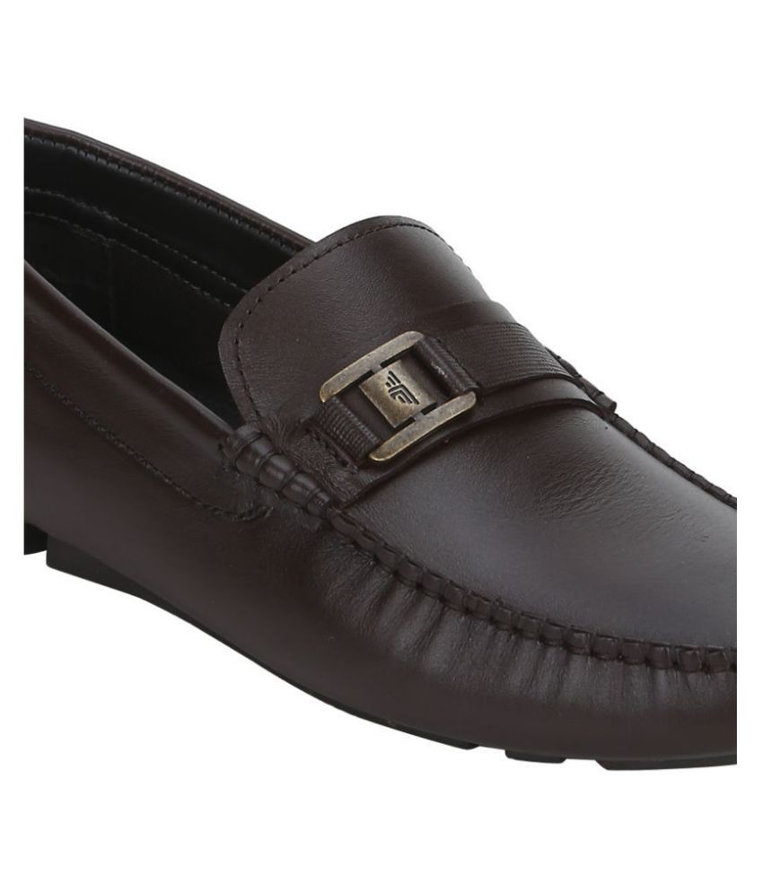 redtape brown loafers