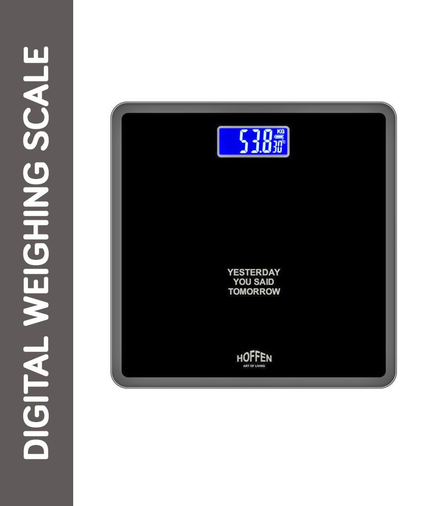     			Hoffen Digital Electronic LCD Personal Health Body Fitness Bathroom Weighing Scale HO-18 Black