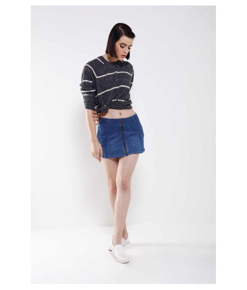 Buy FREAKINS Denim A-Line Skirt - Blue Online at Best Prices in India ...