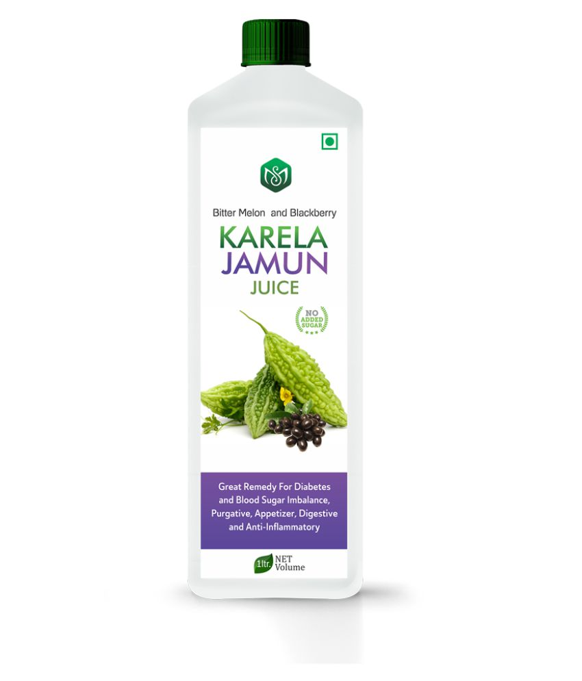 Scorlife Karela Jamun Diabetes Juice Health Drink 1000 ml Pack of 4