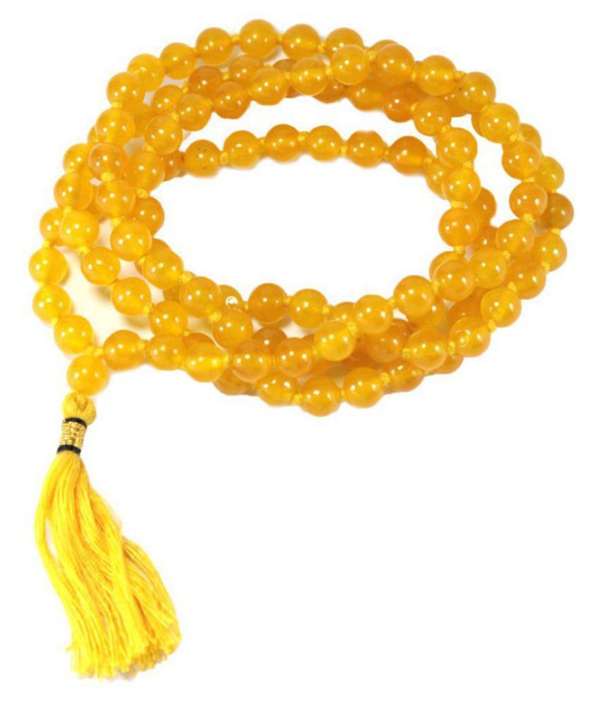     			RajRiha collection  Yellow Agate (Hakik) Mala