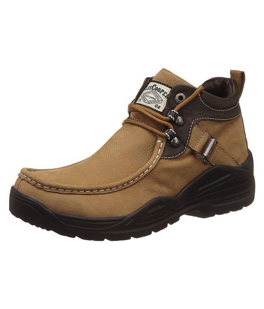 lee cooper men's leather trekking and hiking boots
