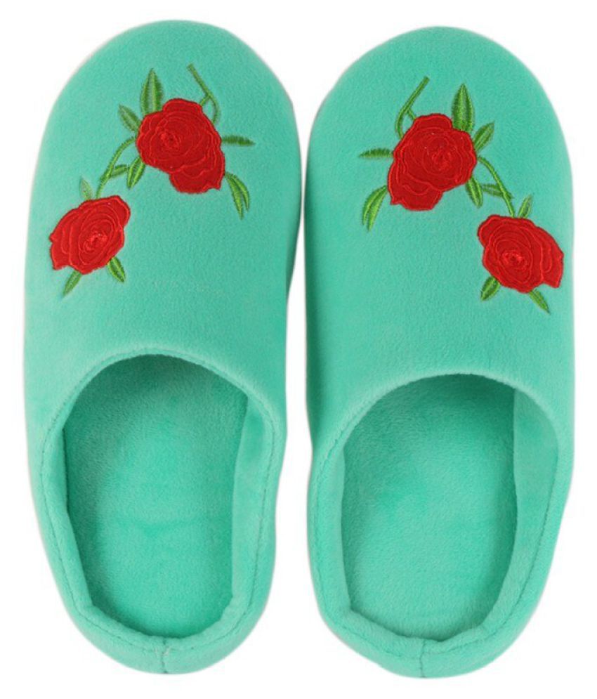 1 pair two Rose Soft Bottom Cutton Home Slippers Hot Indoor Slippers ...