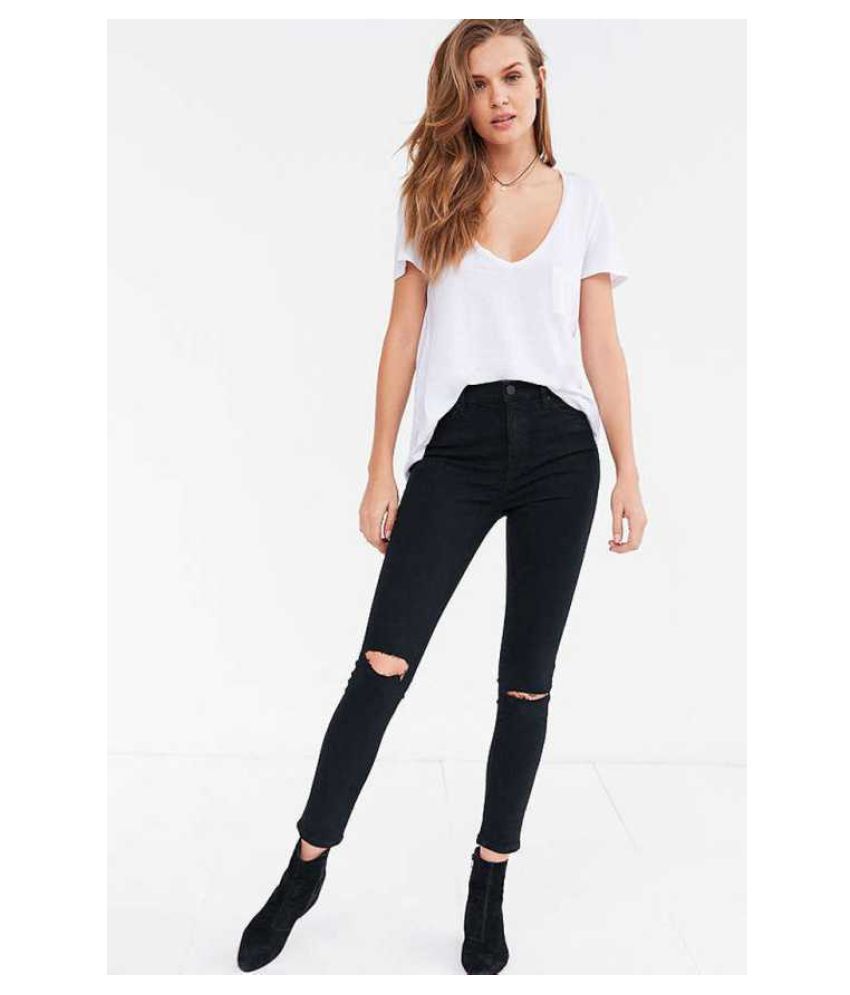 black silky jeans