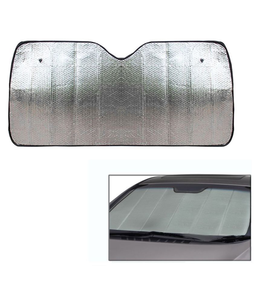 Autofetch Silver Stretchable Car Windshield Sunshade For Chevrolet