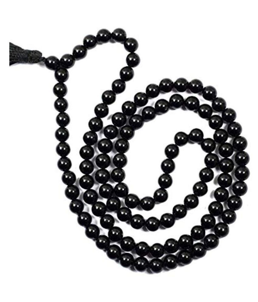 Black Ebony Wood (Karungali Kattai) Round Beads Mala: Buy Black Ebony ...