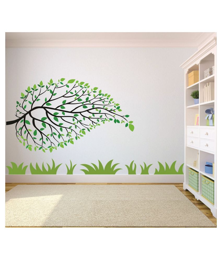     			Decor Villa MULTICOLOR leaf Nature Sticker ( 99 x 58 cms )